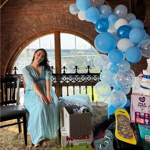 Blue Maternity Dress